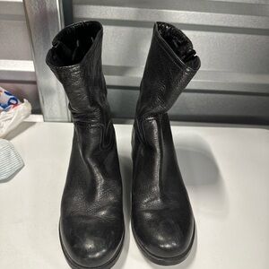 Prada Ankle Boots Black Leather Womens Shoe Size US 6.5 EU 36.5 $780